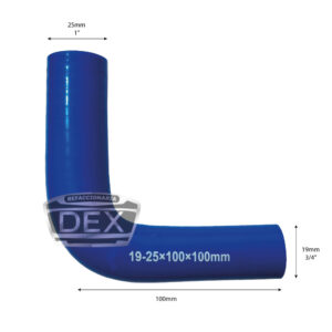 Codo silicón reductor 1" pulgada a 3/4" pulgada  a 90°